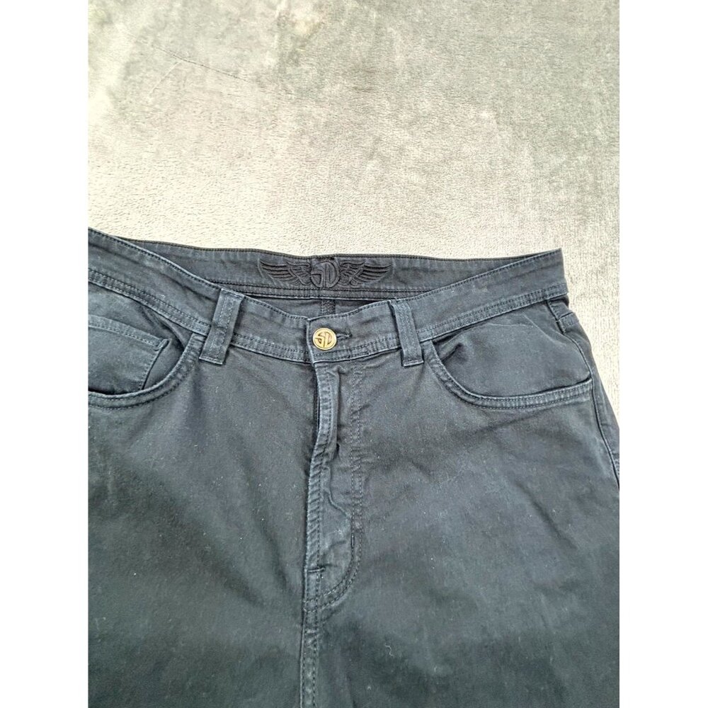 Straight Down Jeans Men 36/32 Black Denim Dark Wash Straight Leg Classic Zip Fly - Picture 3 of 11